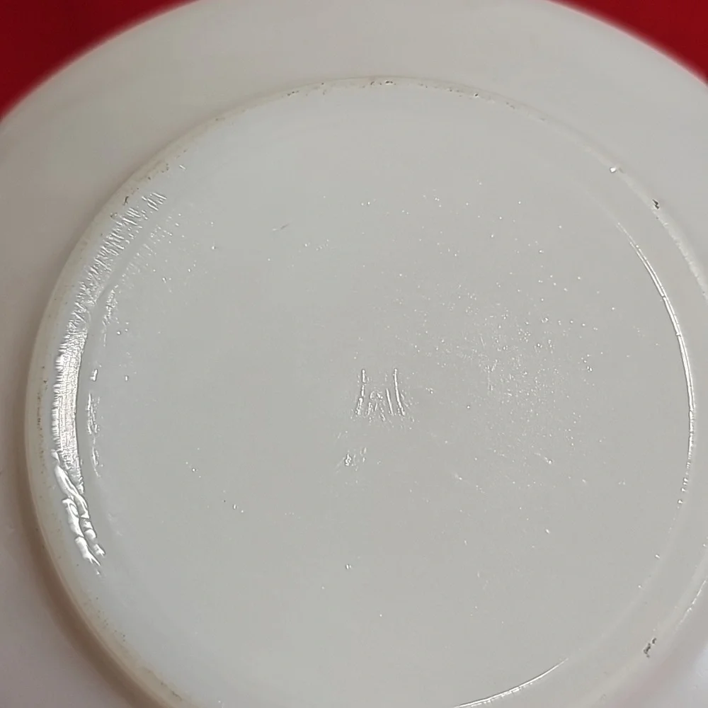 MIXING BOWL  7” VINTAGE Anchor Hocking IVY GREEN LEAVES MILK GLASS